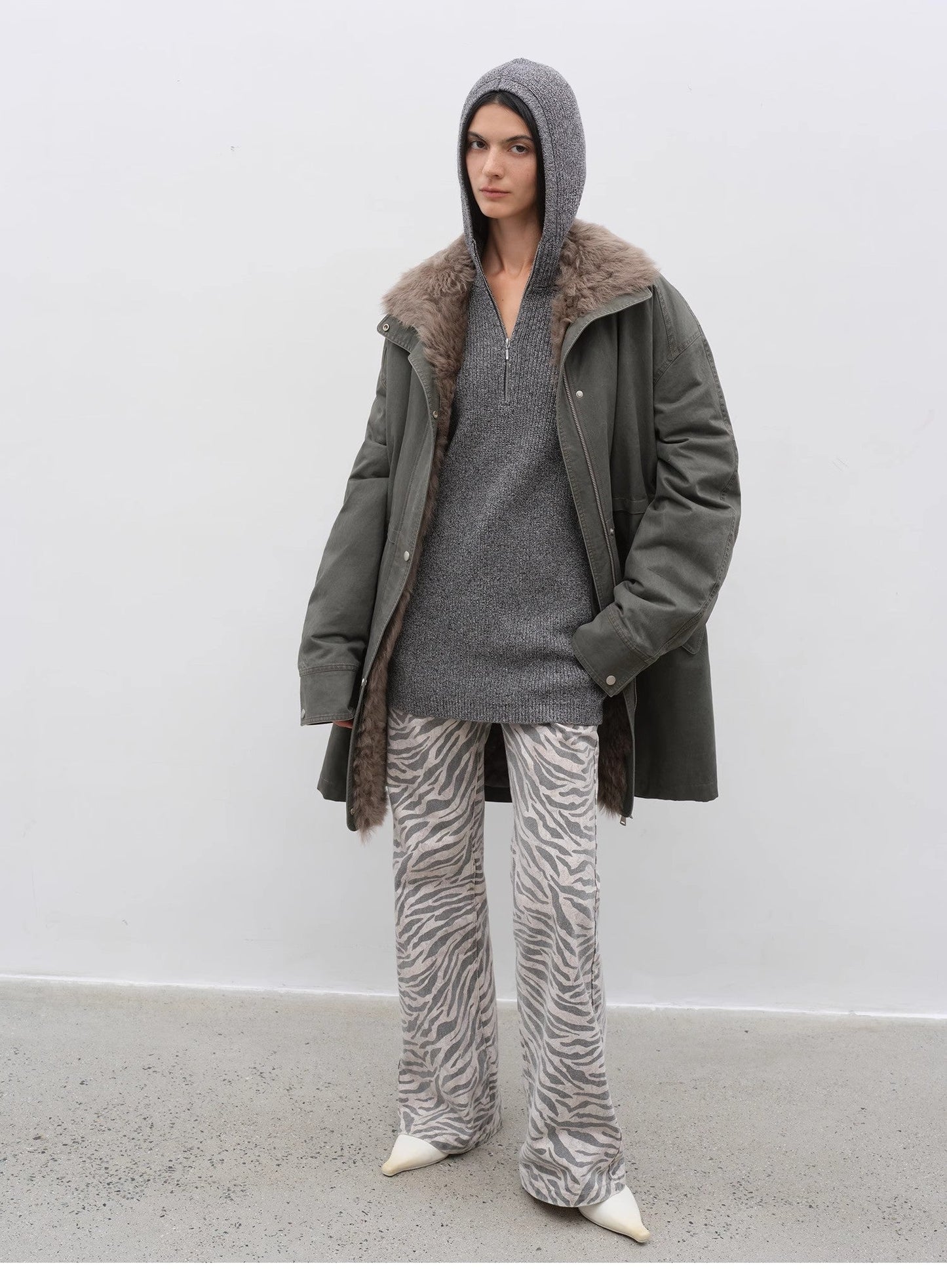 Detachable Goose Down Parka