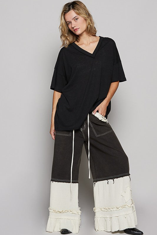 V-Neck Half Sleeve T-Shirt