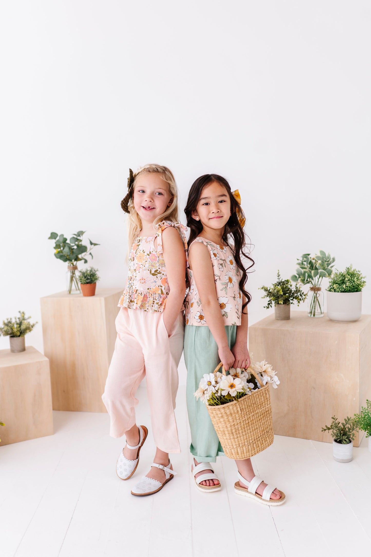 Vintage Blooms | Peplum + Crop Pants Set
