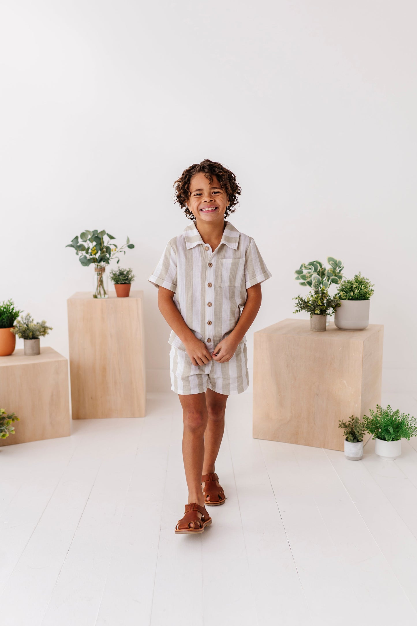 Green Coastal Stripe | Boys Set