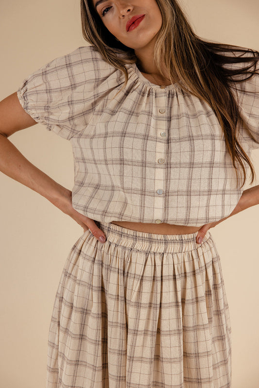 Coretta Plaid Blouse