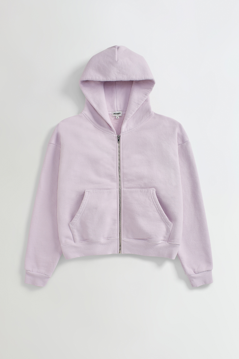 Rosie Cropped Zip-Up Hoodie