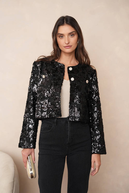 Sequin Tweed Jacket