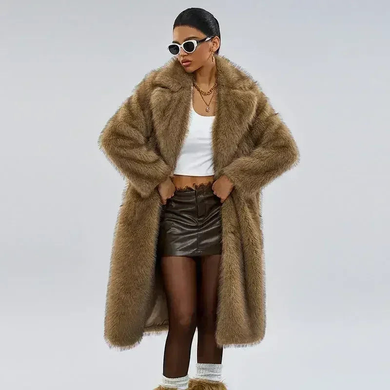Royal Faux Fur Maxi Coat – 25 Edition