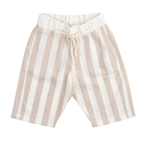 Dodo Welldone Beige Cabana Stripe Shorts