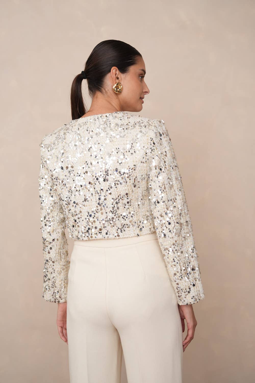 Jenny Silver Tweed Jacket
