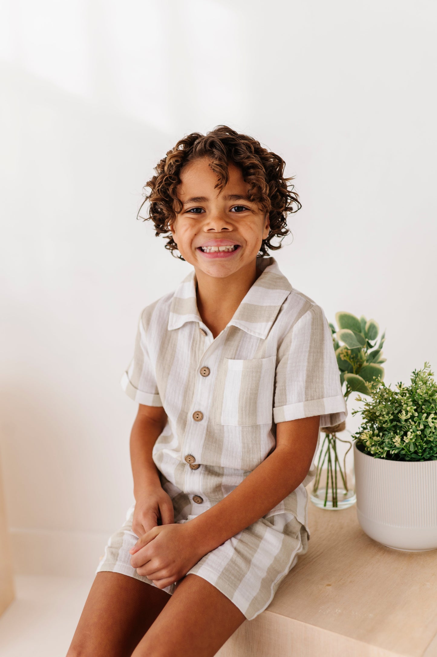 Green Coastal Stripe | Boys Set