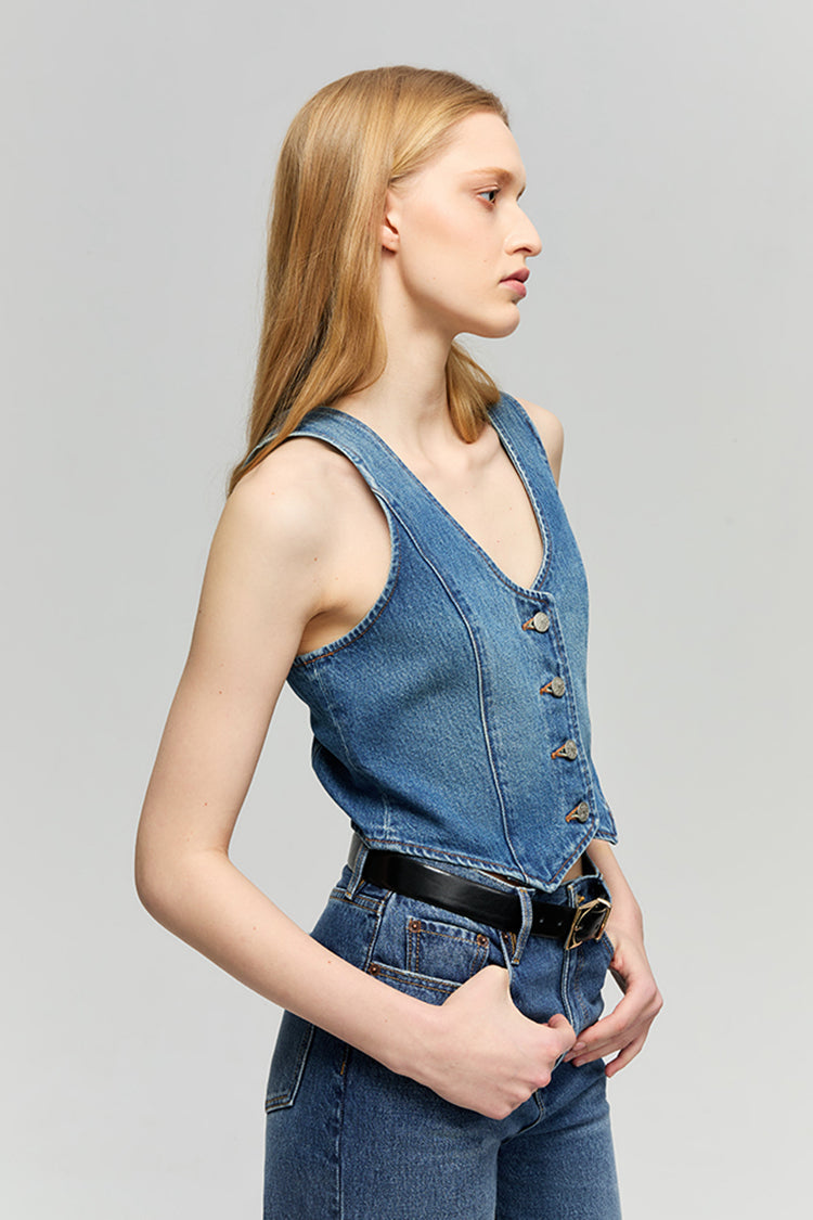 Blue Horizon Denim Vest