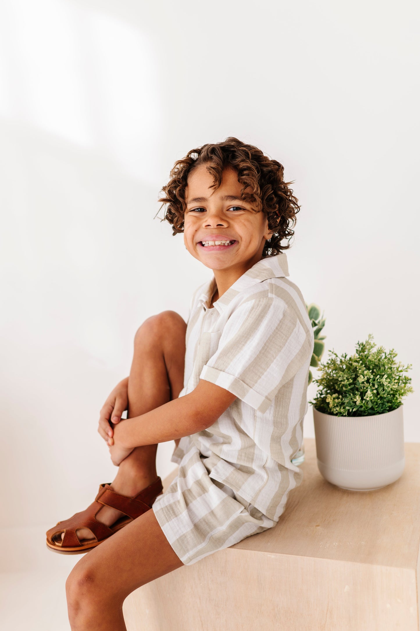 Green Coastal Stripe | Boys Set