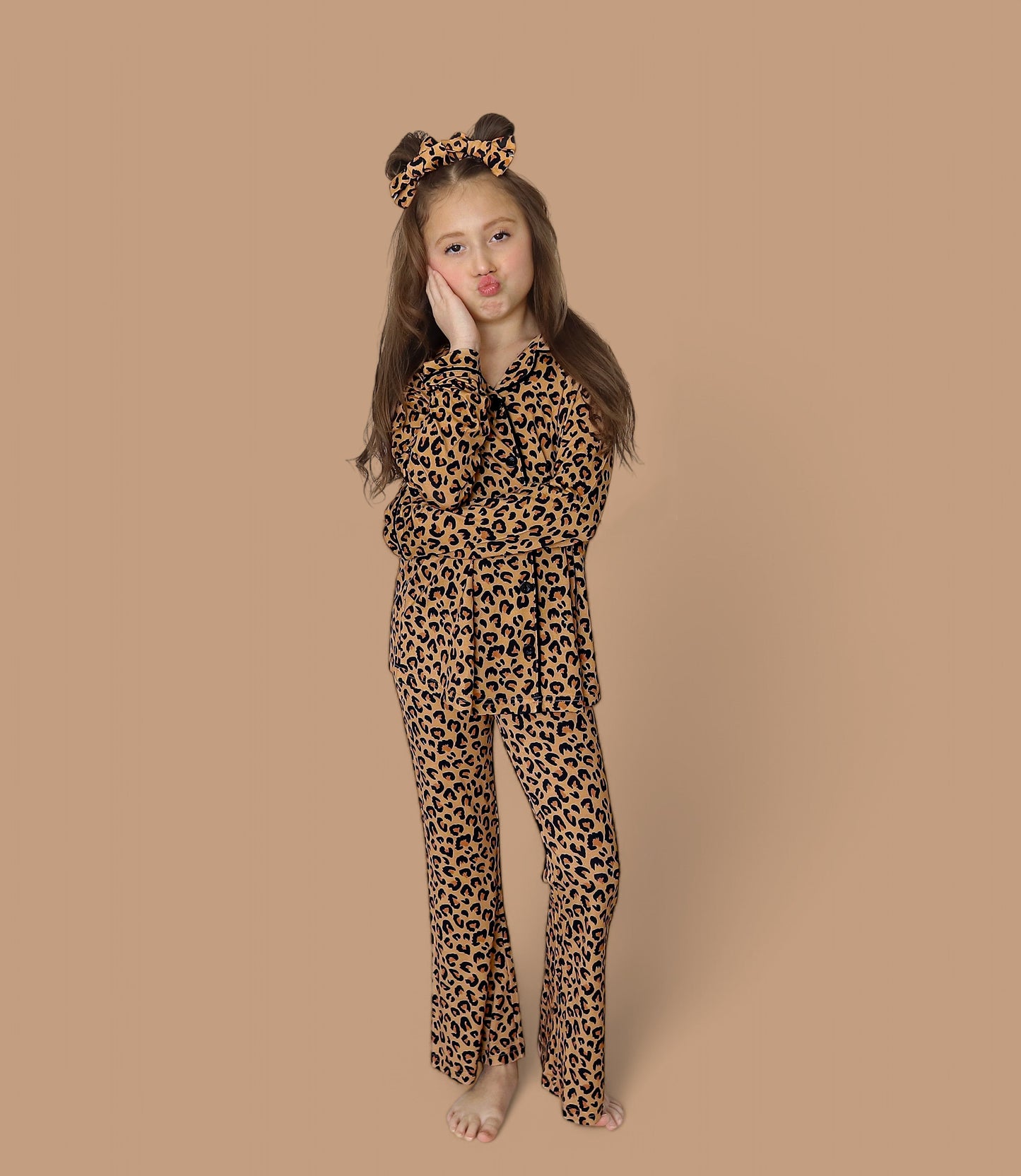 LEOPARD DREAM GIRL'S FLARE SET