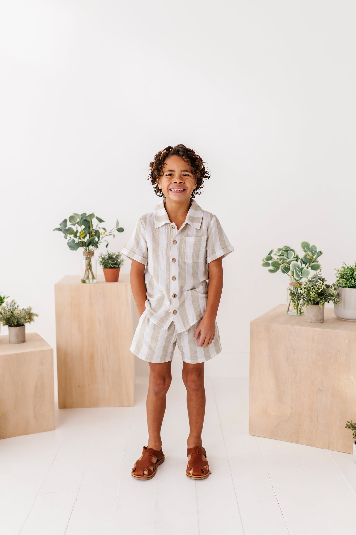 Green Coastal Stripe | Boys Set