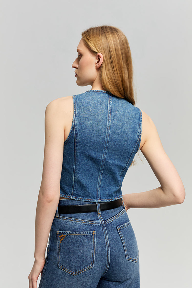 Blue Horizon Denim Vest