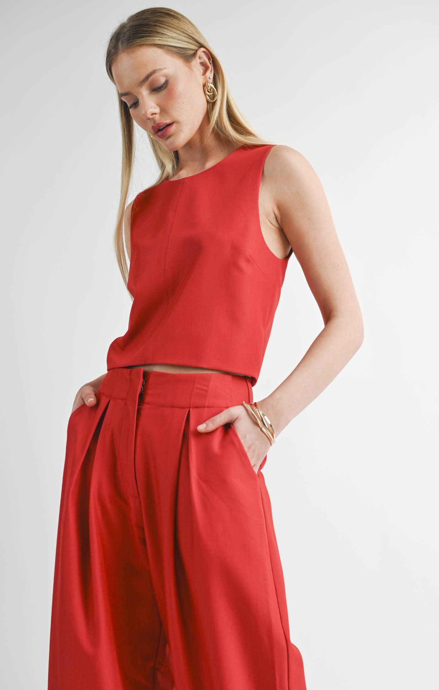 Garnet Sleeveless Top