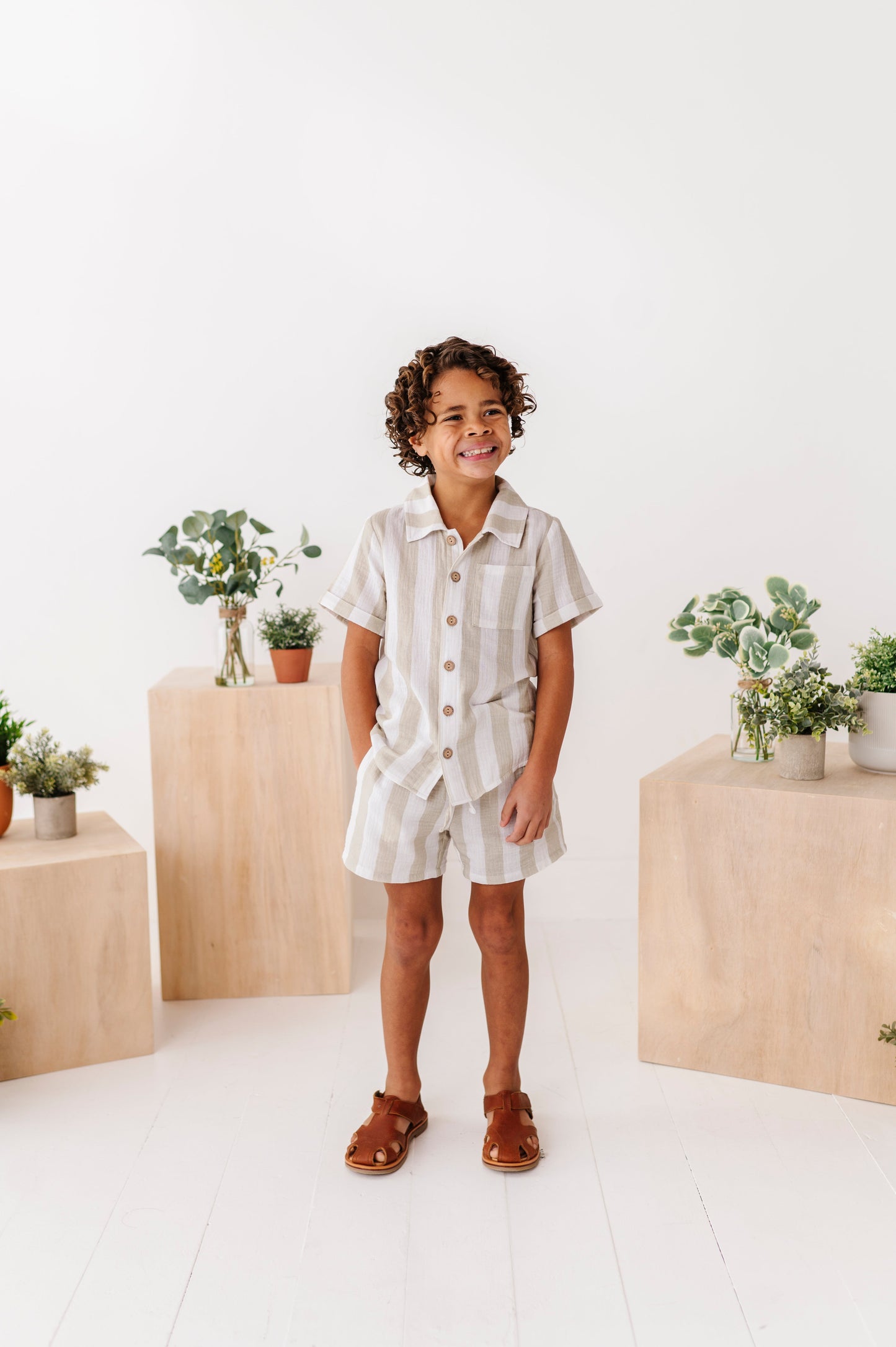 Green Coastal Stripe | Boys Set