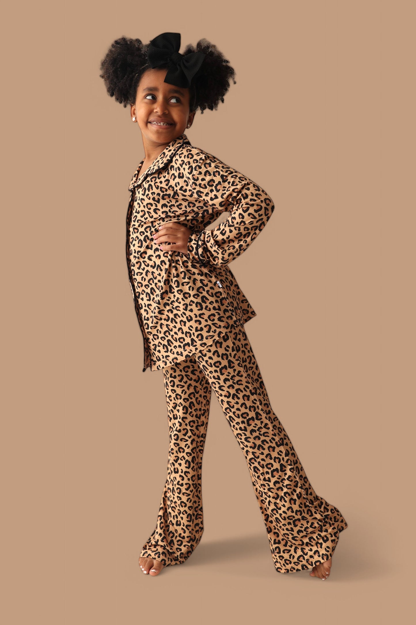LEOPARD DREAM GIRL'S FLARE SET
