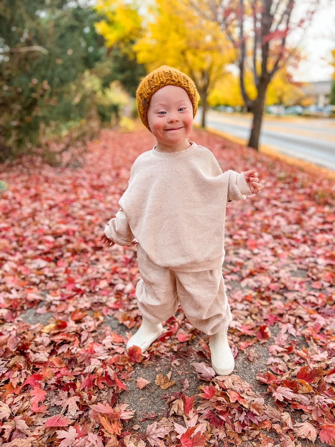 Kids Waffle Jogger Two Piece Set