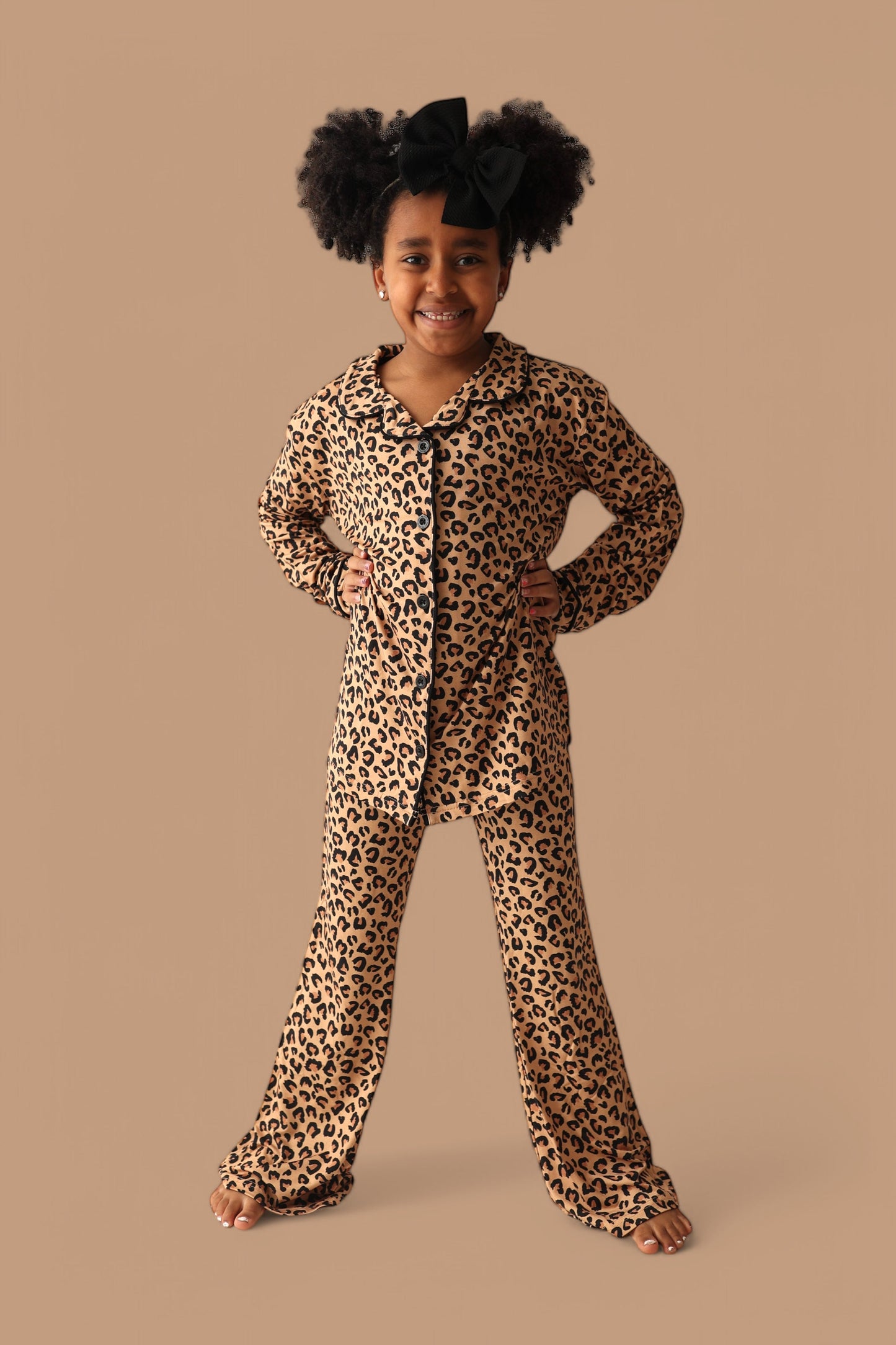 LEOPARD DREAM GIRL'S FLARE SET