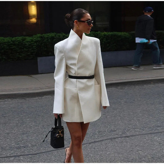 Black and White Women's Suit Jacket