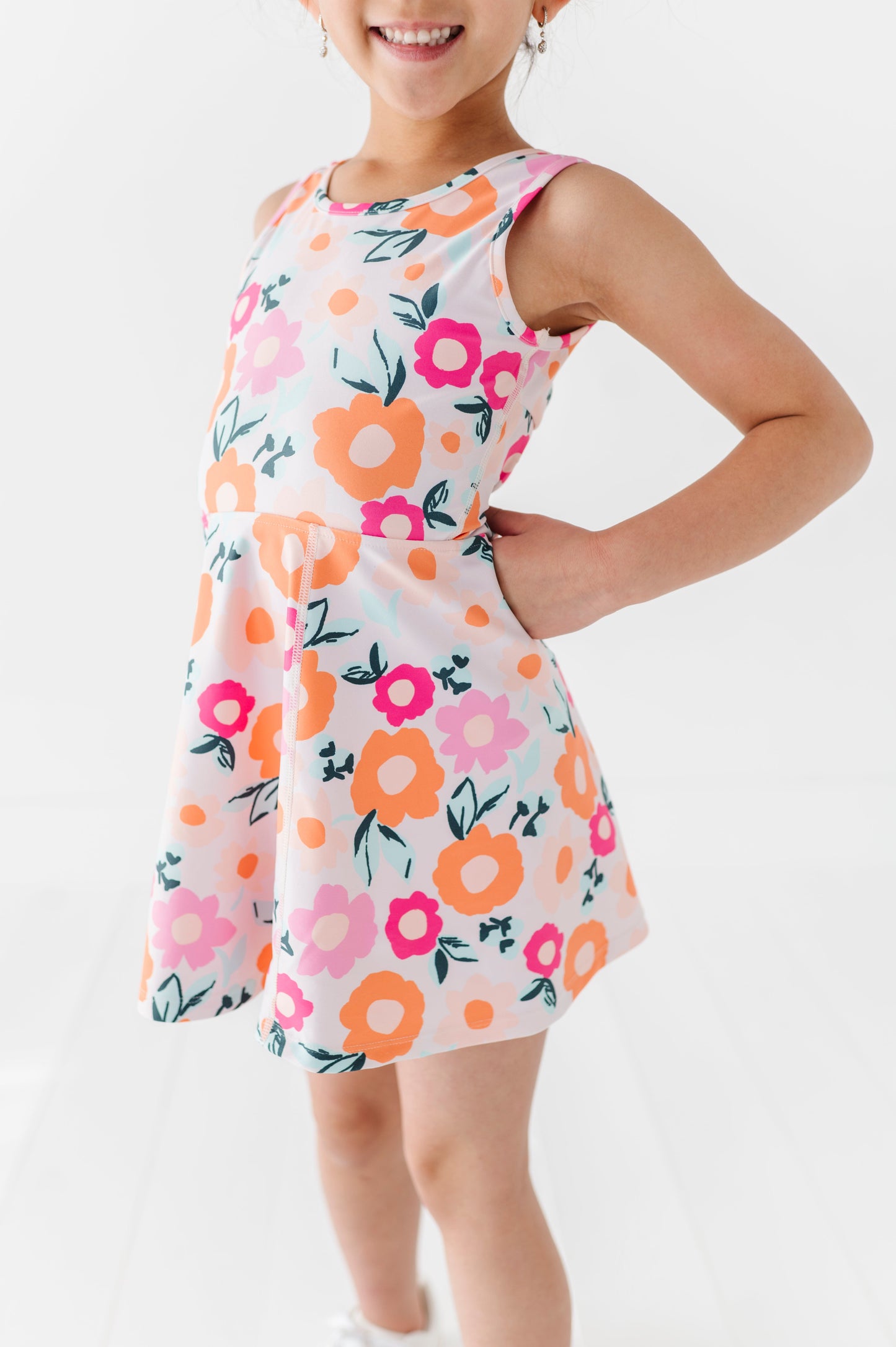 Poppy Floral | Twisty Back Dress (with detached shorts!)