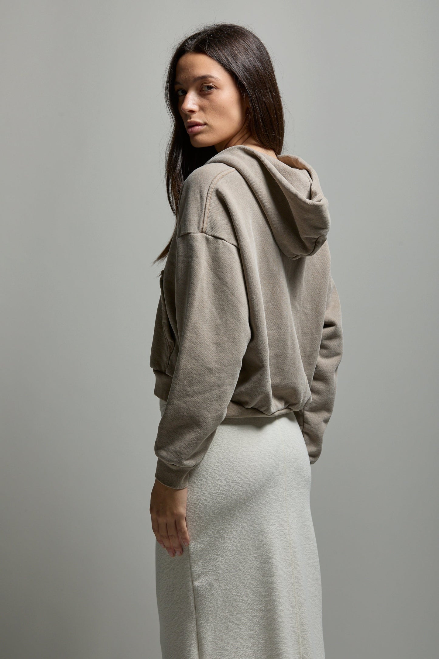 Rosie Cropped Zip-Up Hoodie