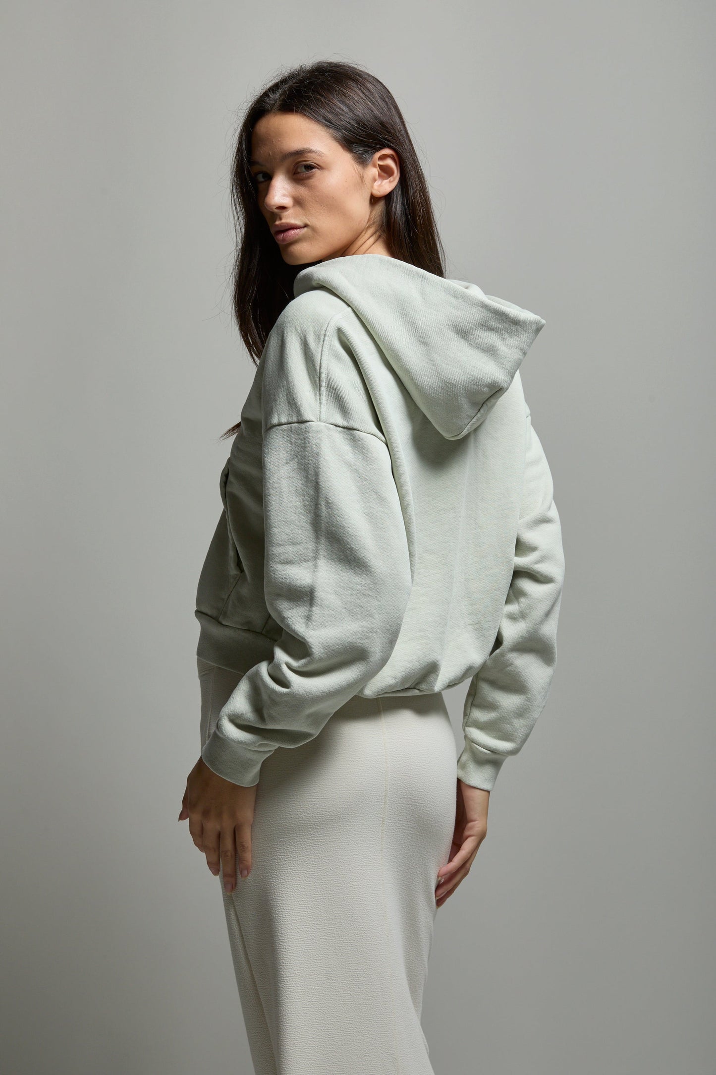 Rosie Cropped Zip-Up Hoodie