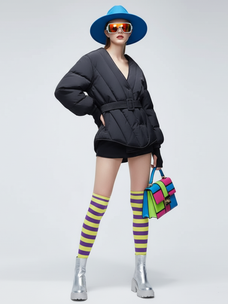 Classic Crossed Puffer Jacket SUTTON PLACE