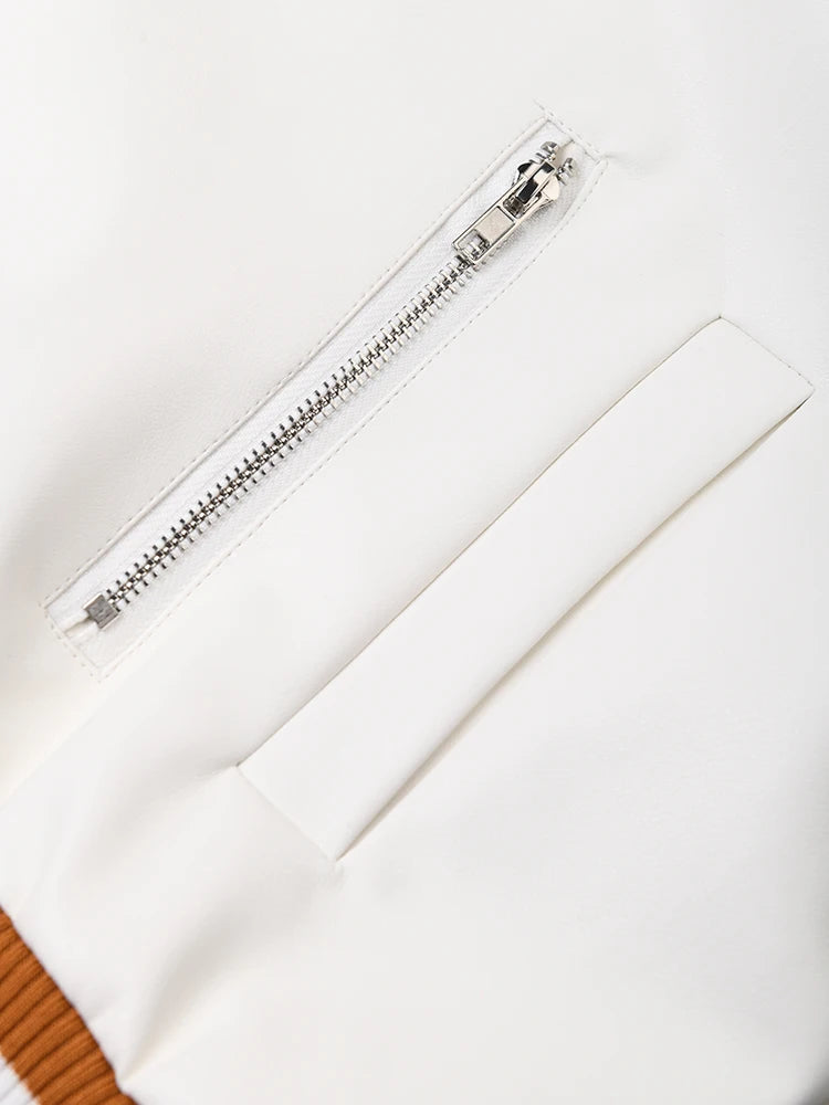 Color-block PU Leather Jacket, Soho