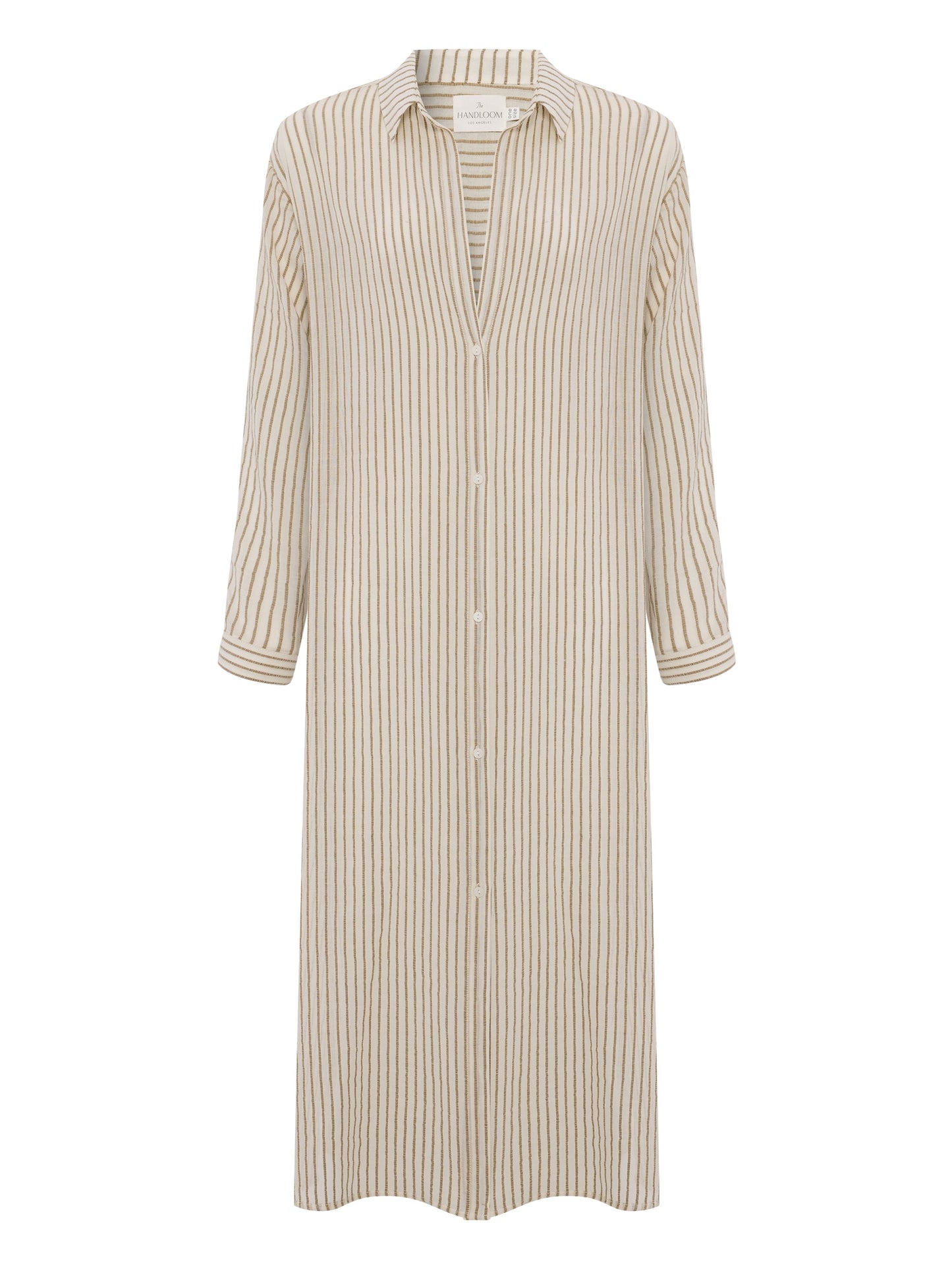 Voyage Shirt Dress - Khaki Green Stripes