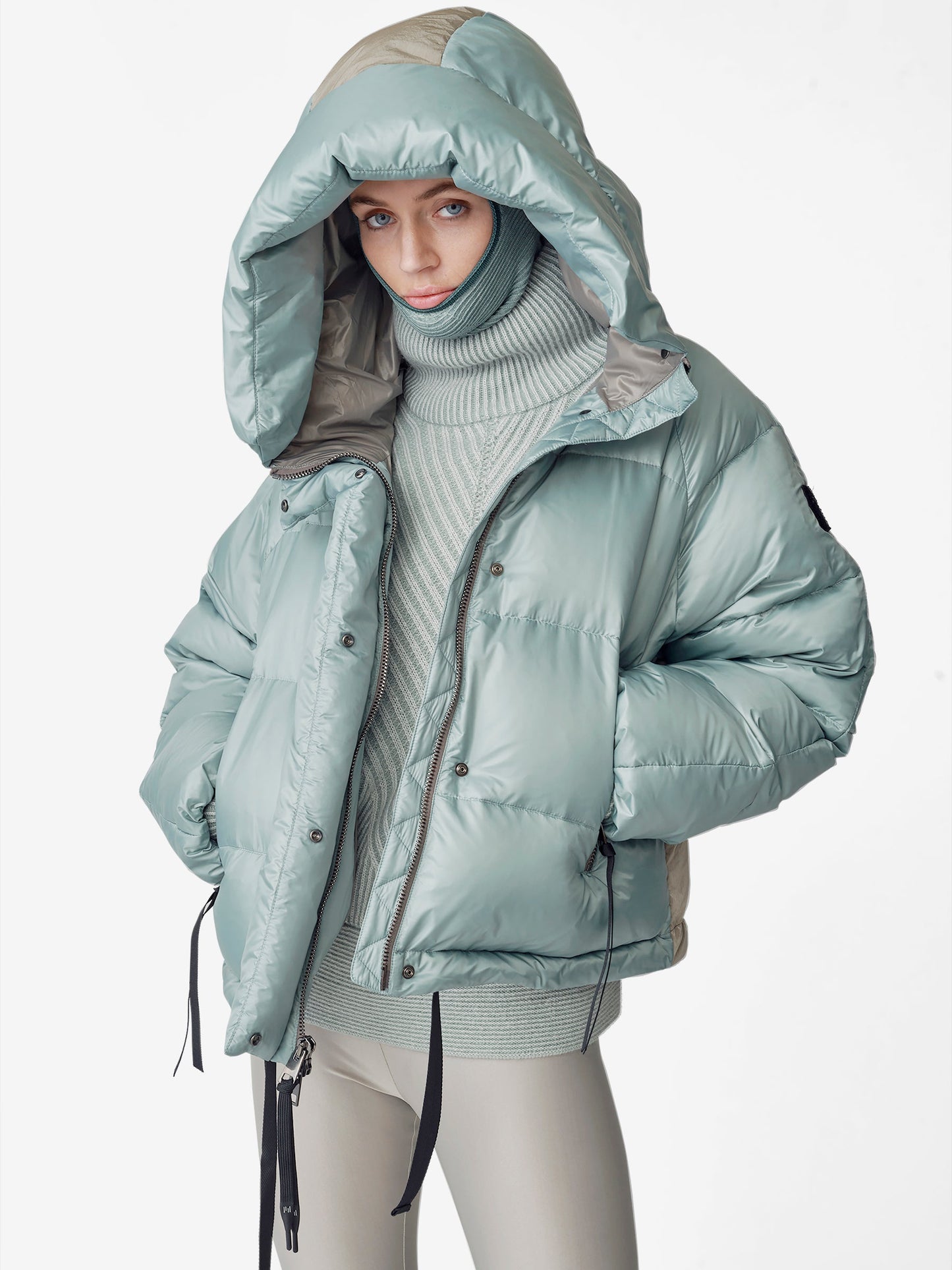 Short Down Puffer - Slate Gray