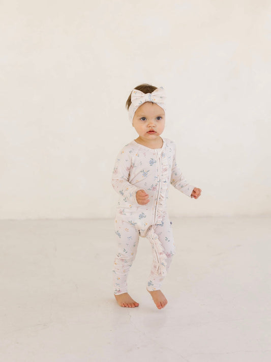 Layne Floral | Bamboo Zip Pajamas
