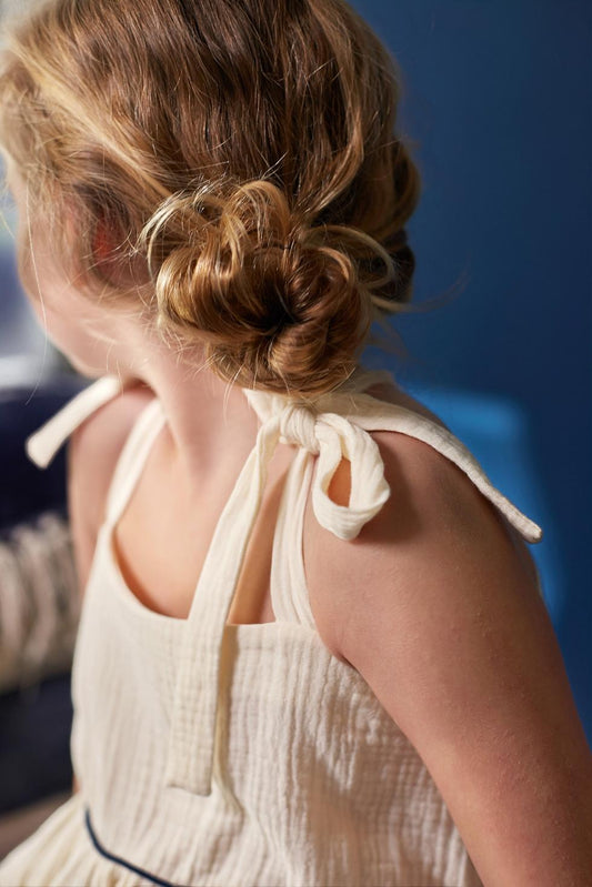 Girl Peplum Top - Cream