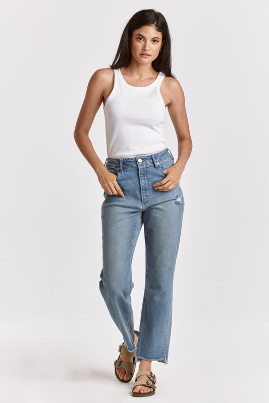 Jodi High Rise Cropped Straight