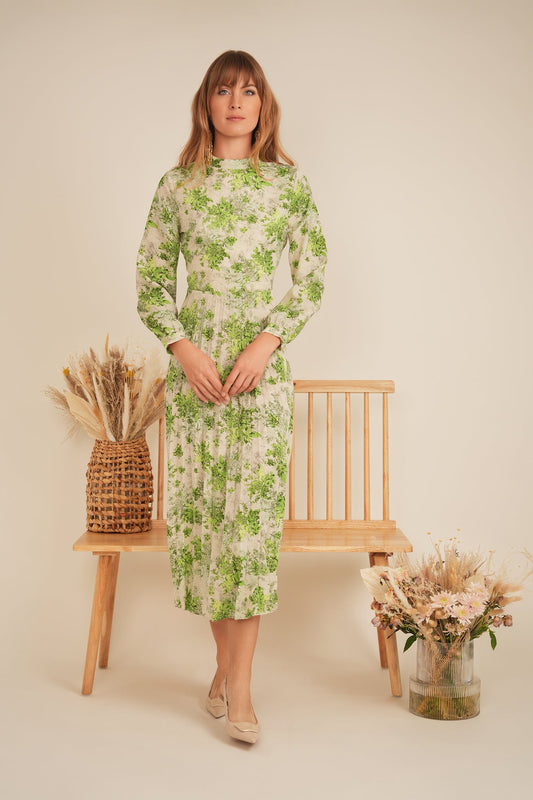 Floral Pleated Dress
