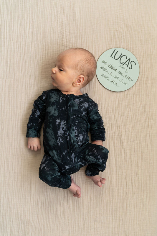 Onyx Tie-Dye Convertible Footie