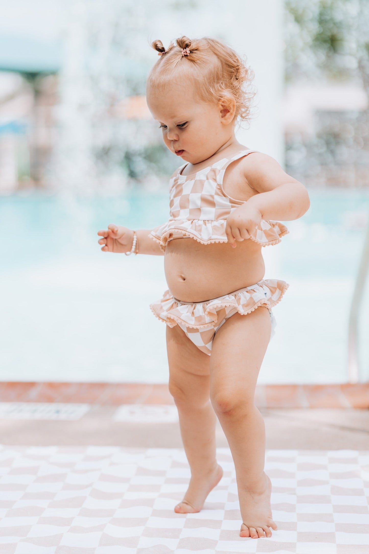 SANDY CHECKERS DREAM TANKINI TWO PIECE SWIM SUIT