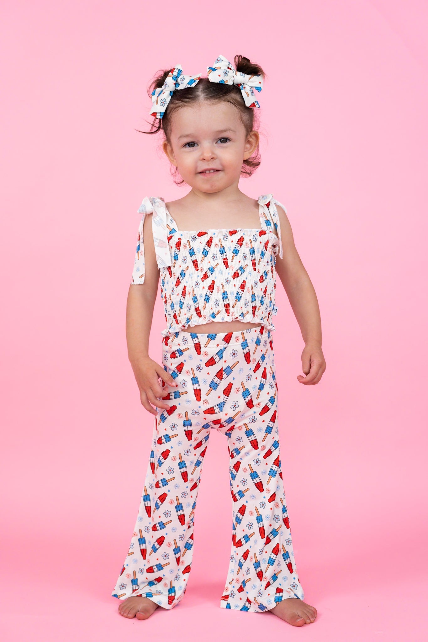LITTLE MISS FIRECRACKER DREAM SMOCKED FLARE SET