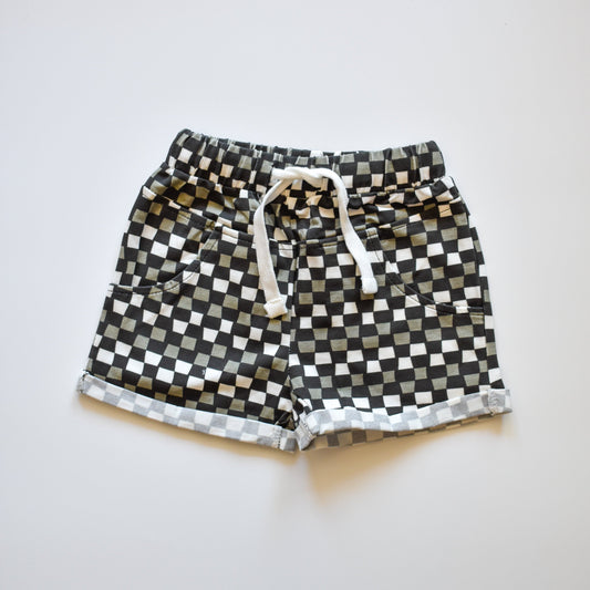 [PRE-ORDER] CHECK 'YA LATER SHORTS - BLACK/GREY