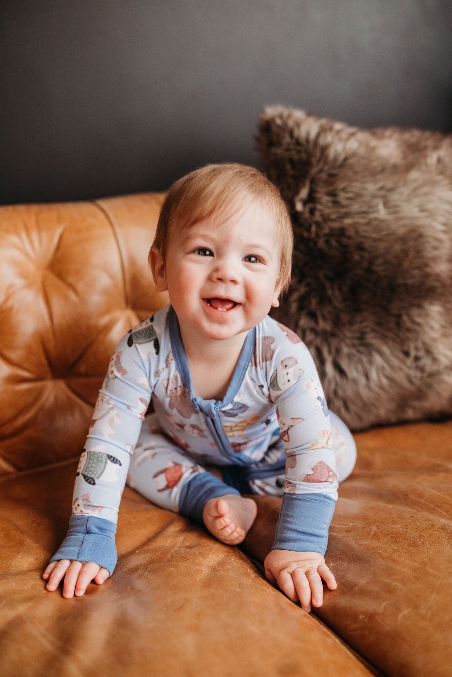 Whiskers (Blue) Romper BDLJ