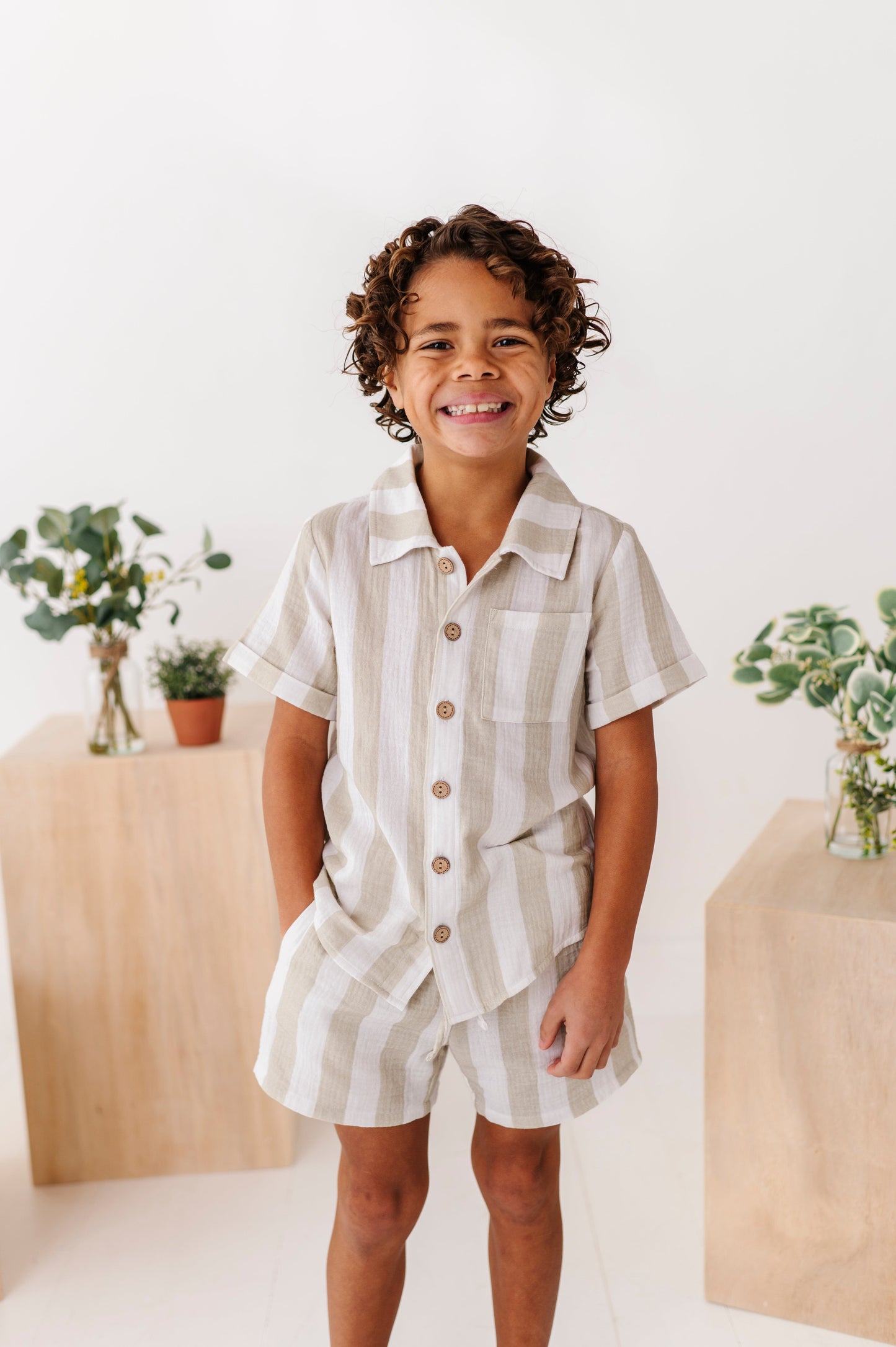 Green Coastal Stripe | Boys Set