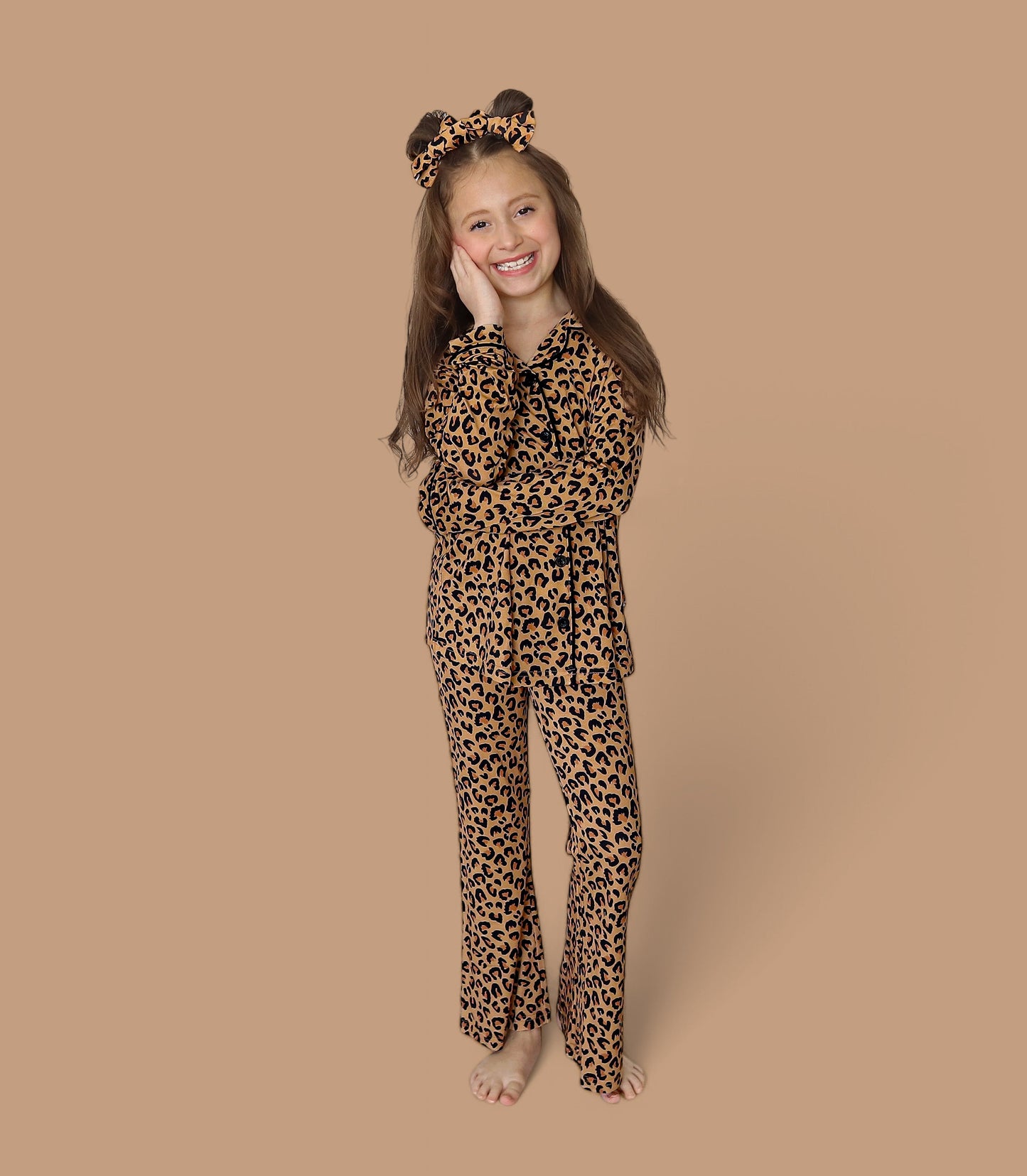 LEOPARD DREAM GIRL'S FLARE SET