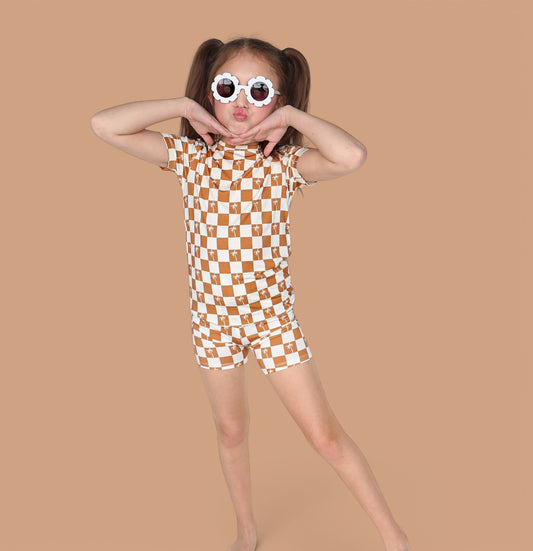 EXCLUSIVE SANDY BEACH CHECKERS DREAM SHORT SET