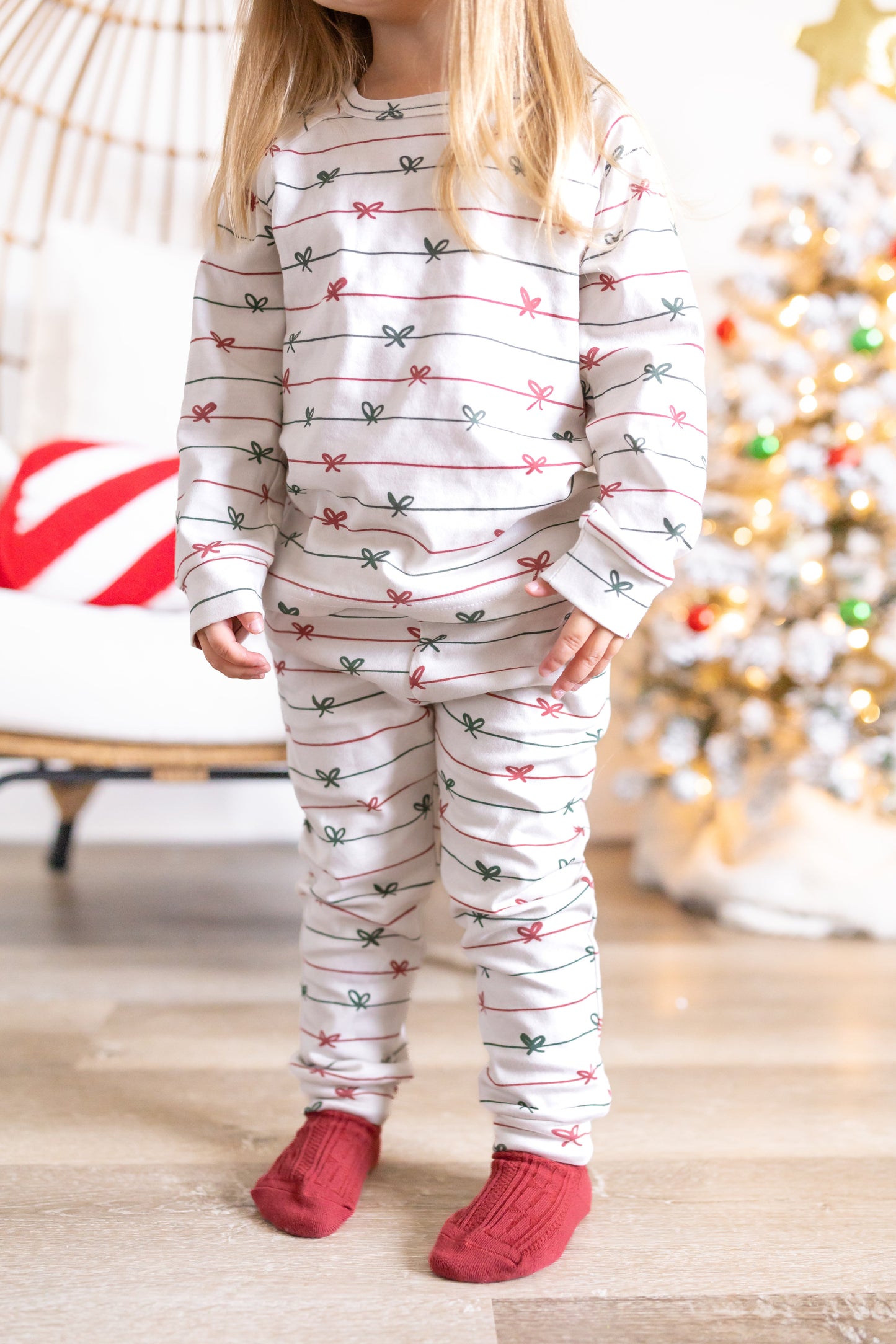 Tied with a Bow Christmas Organic Cotton Lounge Set
