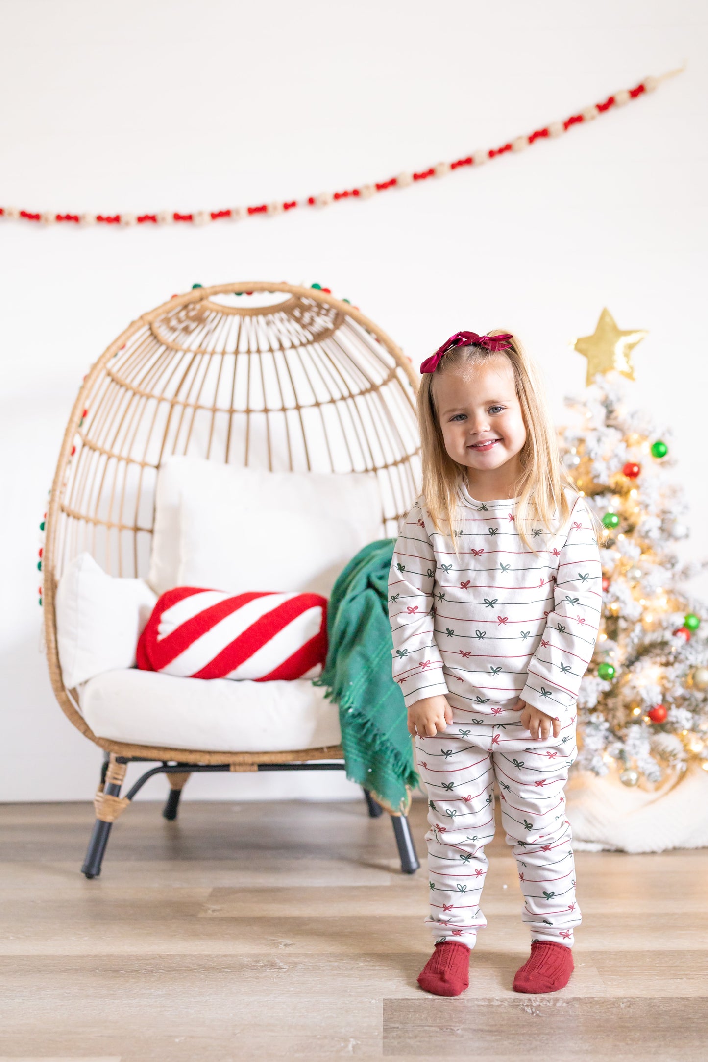 Tied with a Bow Christmas Organic Cotton Lounge Set