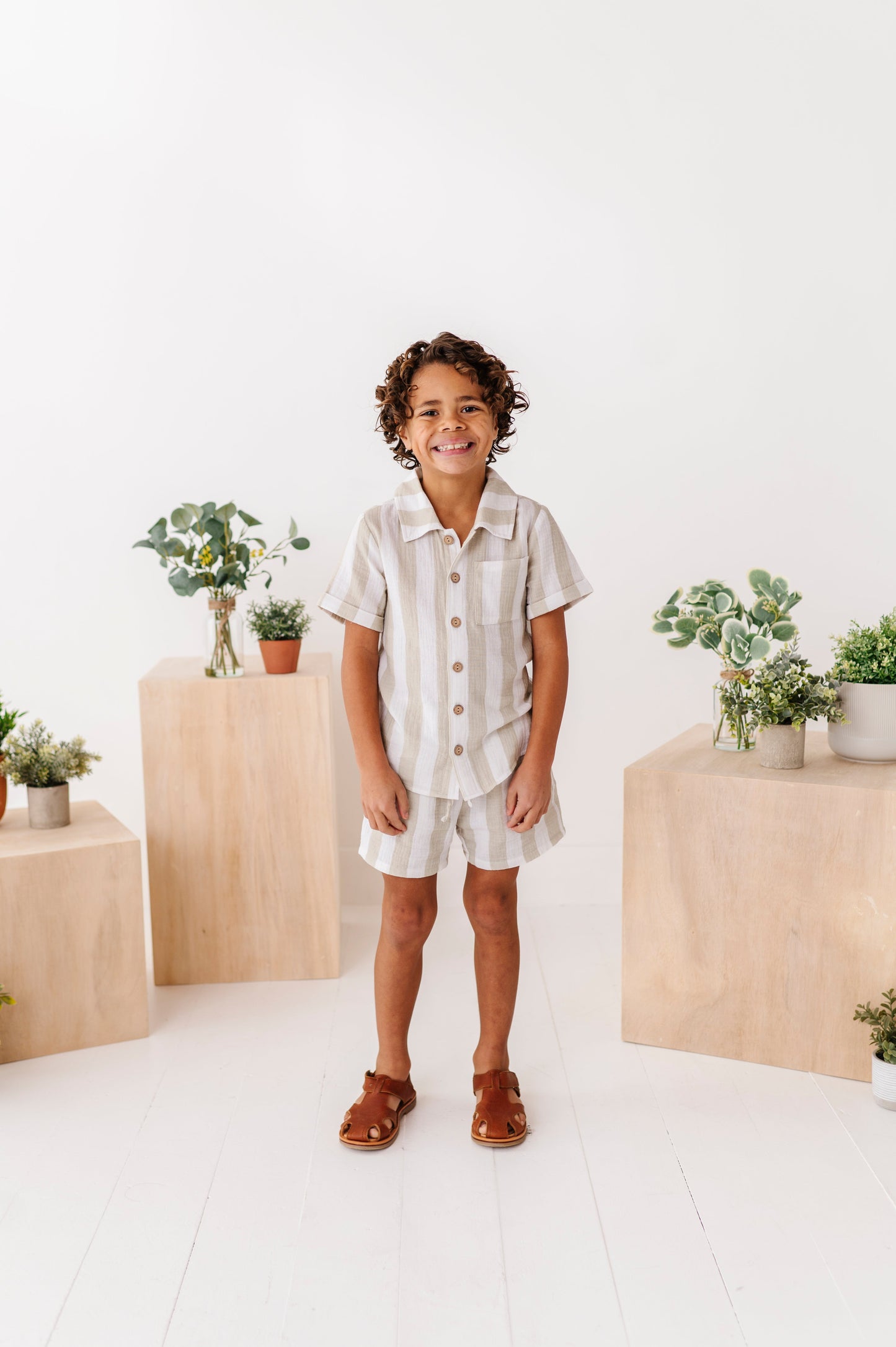 Green Coastal Stripe | Boys Set