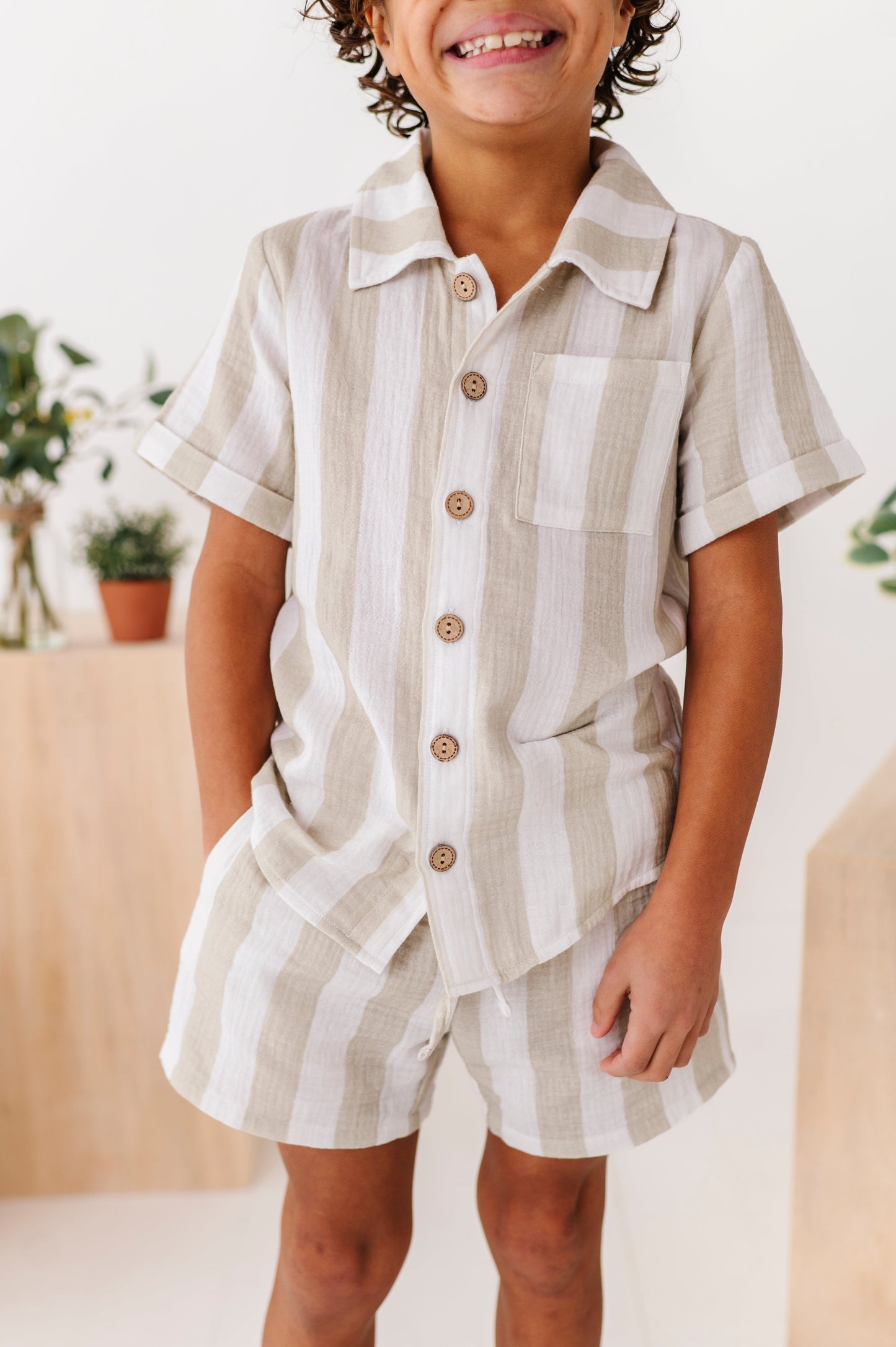 Green Coastal Stripe | Boys Set