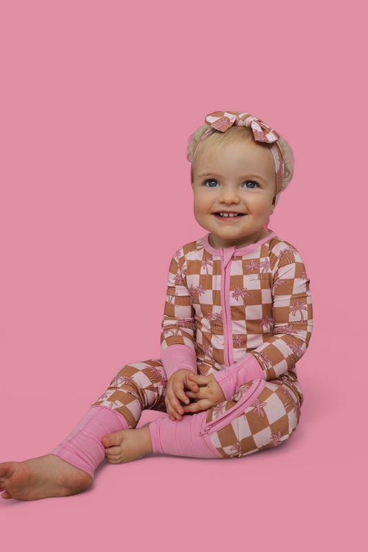 EXCLUSIVE SUNSET BEACH CHECKERS DREAM ROMPER