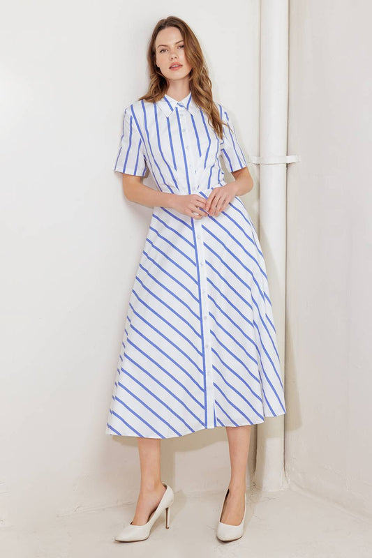 YOU HAD ME AT WOVEN MIDI DRESS