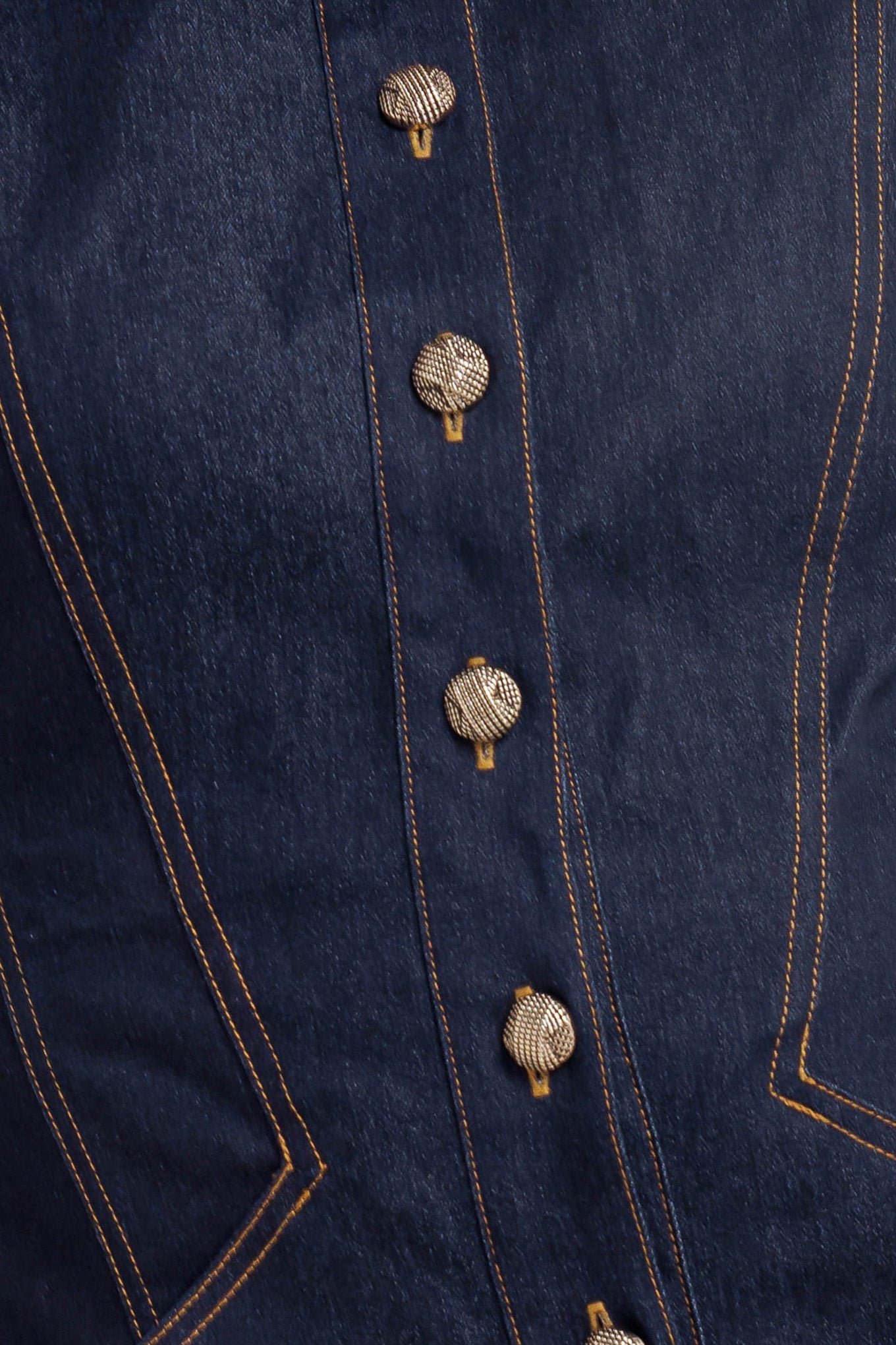 SLEEK CRAFT DENIM MINI DRESS