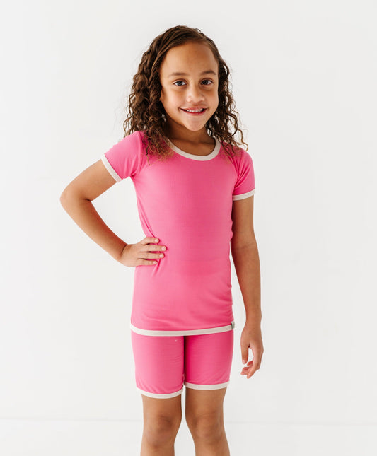 ROSEY | Tee + Biker Shorts RIB SET