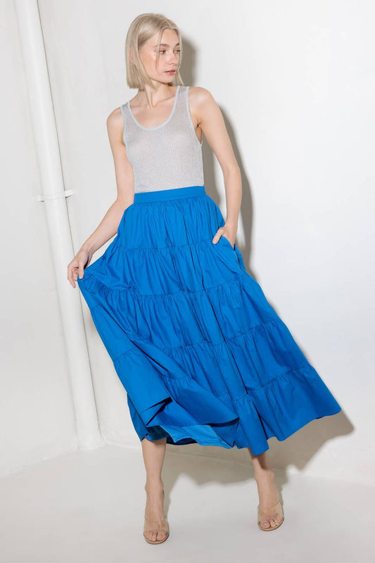 SIMPLY SPELLBOUND WOVEN FUL MIDI SKIRT